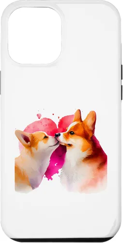 Vista 6 de Funda para iPhone 15 Two Loving Corgis In Love Heart para perro Corgi