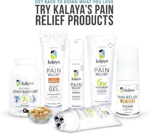Vista 9 de Kalaya Crema para aliviar el dolor con árnica de acción rápida para aliviar el dolor articular y muscular, 6 ingredientes naturales, aplicador