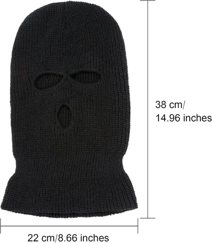Vista 3 de Blulu 4 Pieces Warm Full Face Cover Ski Winter Mask Balaclava Knit Full Face Mask for Men Women Outdoor Sports