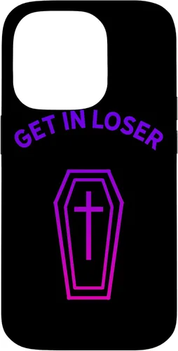 Vista 17 de Pastel Goth Aesthetic Black Gradient Coffin Get in Loser Emo Case for iPhone 17