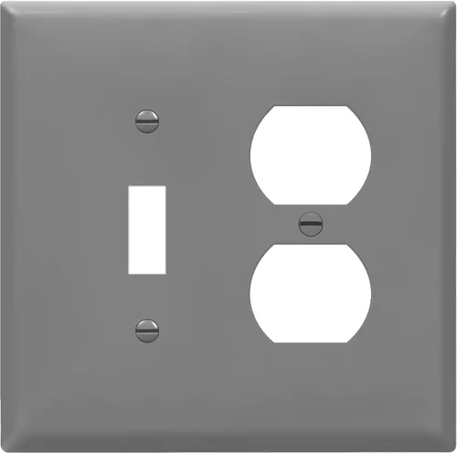 Vista 10 de ENERLITES Placa de pared de metal para combinación de interruptor de palanca y receptáculo dúplex, cubierta de salida de acero inoxidable 201