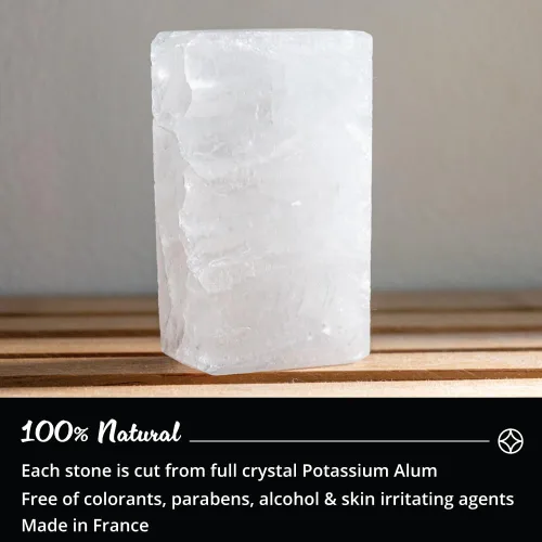 Vista 3 de ROYAL SHAVE Bloque de alumbre 100% natural para hombres, piedra calmante para después del afeitado, alivia las quemaduras de la maquinilla