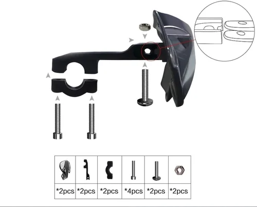 Vista 7 de for Y&AMAHA MT 01 02 03 07 MT09/Tracer MT10 Universal Motorcycle Handlebar Hand Guards Handguard Wind Protector Protection (Color : Black)