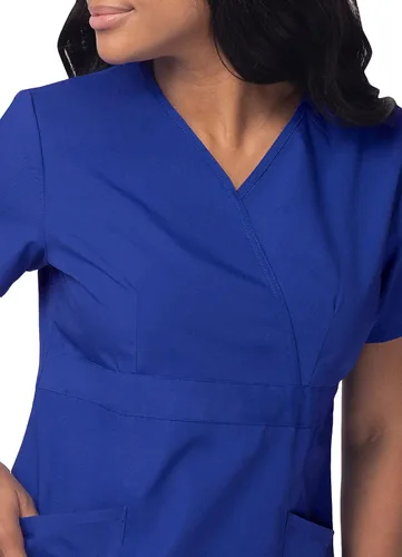 Vista 3 de Sivvan Scrubs for Women - Mock Wrap & Cargo Pants Scrub Set