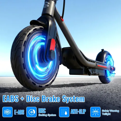 Vista 9 de SISIGAD Electric Scooter for Adults - 8.5" Tires, 19Mph,19 Miles Long Range, 500W Motor, Folding E-Scooter for Commuter, Dual Braking System