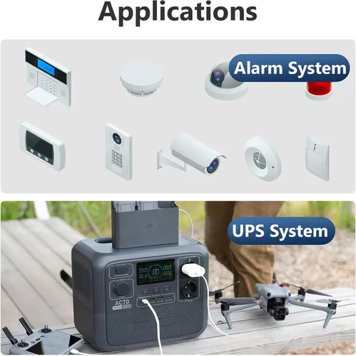 Vista 5 de Miady Batería de plomo ácido sellada recargable de 6V 5Ah (paquete de 2)