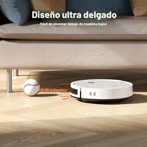Vista 6 de ILIFE V2 Robot Aspirador, succión sin enredos, color blanco