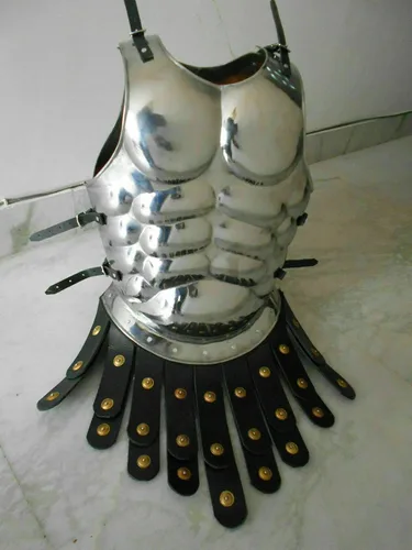 Vista 4 de Medieval Silver Finish Muscle Armor Jacket Reenactment Collectibles Réplica