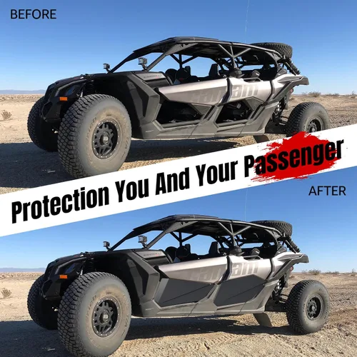 Vista 5 de A & UTV PRO Kit de paneles de puertas inferiores y manijas de puerta personalizadas para Can-Am Maverick X3 Max RS DS 2017 2018 2019 2020 2021 2022