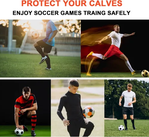 Vista 6 de Espinilleras de fútbol para niños y jóvenes, espinilleras y espinilleras para niños y niñas