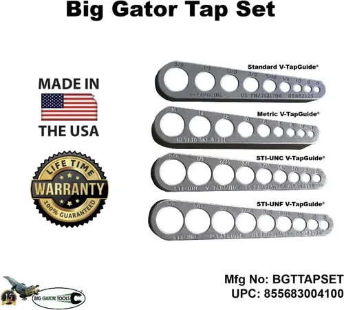 Vista 2 de Juego de grifos Big Gator - Juego de 4 piezas - Big Gator Tools V-TapGuides