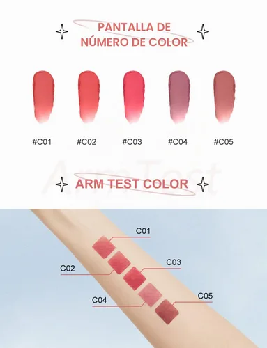 Vista 4 de INTO YOU Lápiz labial mate, Super Stay para mujer, tinte de labios de larga duración, impermeable, barro de labios, suave y ligero, mousse de C1