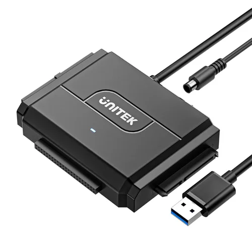 Vista 9 de Unitek Carcasa para disco duro dual M.2 y SATA dual 4 en 1, estación de acoplamiento USB-C de 4 bahías para 2X NVMe PCIe y 2 unidades de disco duro