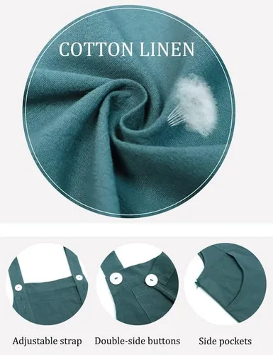 Vista 3 de Ynhonra Monos casuales para mujer con bolsillos, overol suelto de pierna ancha