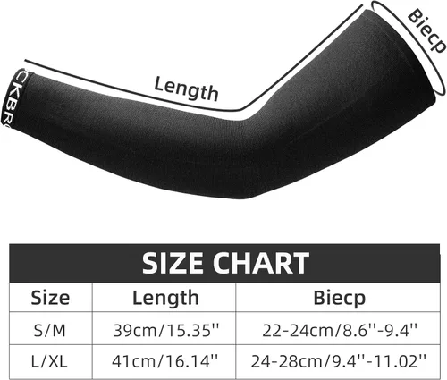 Vista 4 de ROCKBROS Calentadores de brazo de ciclismo para hombres y mujeres, mangas térmicas de punto, para deportes, correr, fútbol, conducción, fundas