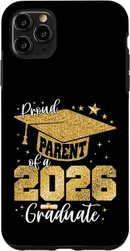 Vista 13 de Proud Parent of a Class of 2026 Graduate Senior Graduation Case for iPhone 16