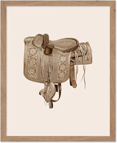 Vista 40 de Poster Master Póster vintage de cuero para silla de montar, estampado retro de vaquero, arte de silla de montar, diseño occidental, impresión
