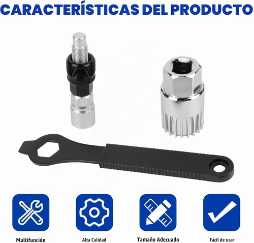 Vista 3 de Oumers Extractor de manivela de bicicleta/removedor de brazo y removedor de soporte inferior con llave inglesa/llave de 0.630 in. Kit