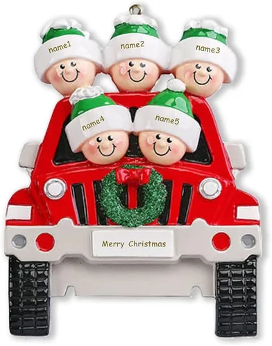 Vista 11 de Adorno personalizado para árbol de Navidad, familia de 2 nombres, adorno de Navidad con nombre personalizado para la familia (2 nombres)