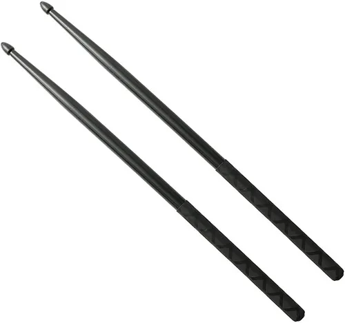 Vista 9 de Musfunny Baquetas con mangos antideslizantes para set de batería, baquetas de madera 5A de ejercicio para adultos, accesorios de percusión
