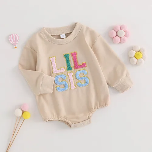 Vista 3 de Ropa de Pascua para bebé recién nacida, con bordado de conejo, sudadera con burbujas, traje de bebé niña