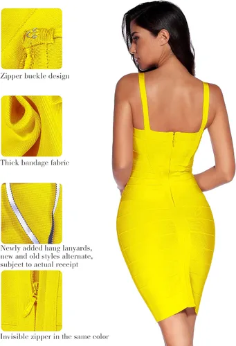 Vista 2 de merlin - Vestido ajustado con tirantes de fiesta estilo celebridad, vestido tipo lápiz para mujer