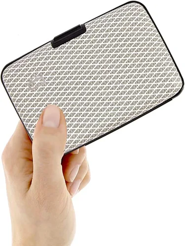 Vista 62 de ÖGON -DESIGNS- Portatarjetas de aluminio, protección RFID contra fraude y desmagnetización, billetera compacta, funda inteligente modelo STOCKHOLM V1