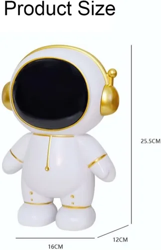 Vista 2 de Alcancía de astronauta, bonita caja de dinero de astronauta, figura de astronauta, decoración de escritorio, estatua, adorno divertido de astronauta