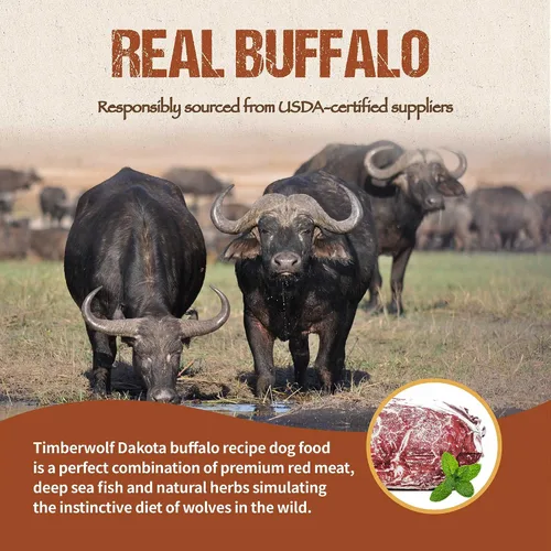 Vista 4 de Timberwolf Dakota Buffalo Recipe Alimento para perros 4 libras