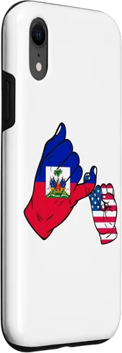 Vista 3 de iPhone XR Parent and child Haiti USA family Case