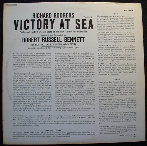 Vista 2 de Richard Rodgers Victory At Sea, Vol. 1 Robert Russell Bennett