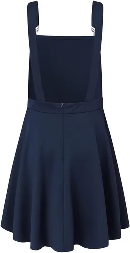 Vista 3 de YOINS - Minifaldas overol femeninas con tirantes ajustables, plisadas