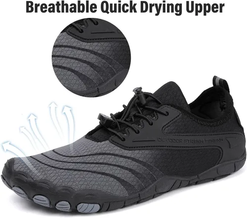 Vista 4 de Zapatos de agua para hombre y mujer, secado rápido, descalzo, natación, playa, zapatos acuáticos, surf, buceo, canotaje, senderismo, vela, kayak