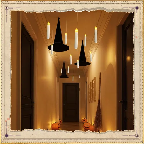 Vista 4 de Homemory Vela Flotante con Control Remoto de Varita, 12 Piezas Candelabros Mágicos Decoraciones de Bruja, Velas Cónicas Amarillas Cálidas Sin Llama