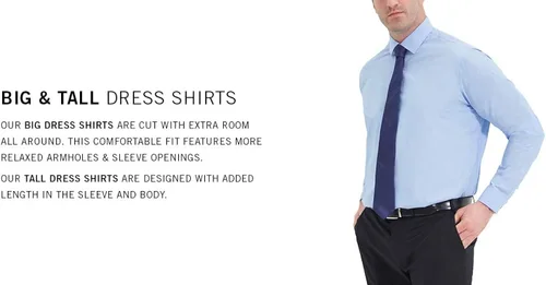 Vista 4 de Kenneth Cole Men's Big & Tall Dress Shirt Big and Tall Solid