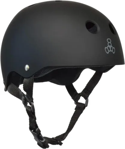 Vista 5 de Triple Ocho de goma multiimpacto patín Hardhat con forro de sudor Carbon Matte