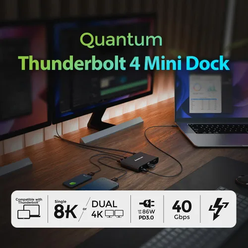 Vista 2 de IOGEAR Quantum Thunderbolt 4 MINI Dock