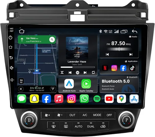 Vista 10 de [4 GB+64 GB] Radio de coche estéreo para Honda Accord 7th 2003 2004 2005