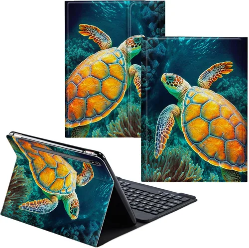 Vista 24 de Funda para Samsung Galaxy Tab S6 Lite 2022/2020 Teclado inalámbrico desmontable y cubierta de cuero PU Funda protectora para Samsung Galaxy Tab S6