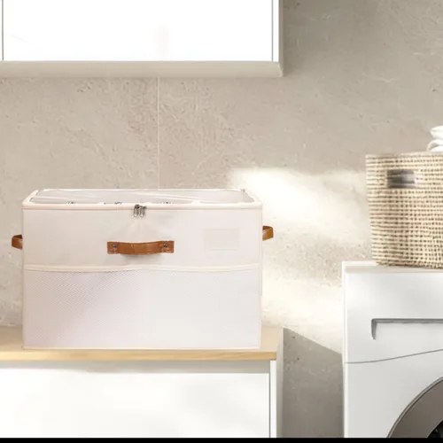 Vista 9 de Organizador de zapatos para armario con cepillo de limpieza, capacidad para 16 pares, caja de almacenamiento plegable de alta calidad con tapa