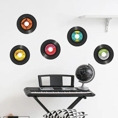 Vista 6 de WrtmyR Paquete de 5 discos de vinilo en blanco, kit de collage de pared de 11 pulgadas, imágenes estéticas, pósteres de cubierta de álbum de CD