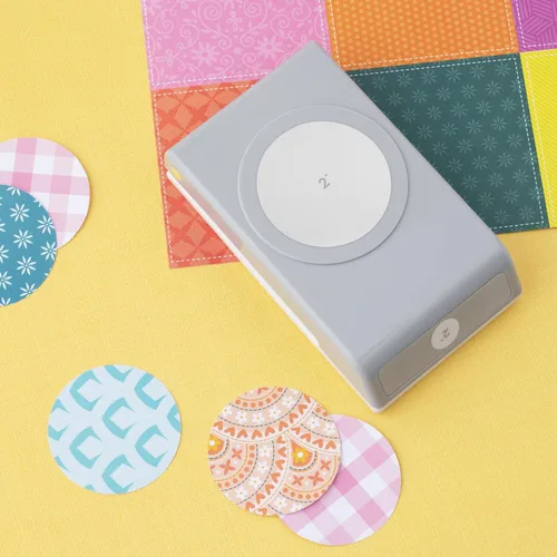 Vista 6 de EK Tools Perforadora metálica de papel de 2 pulgadas, multicolor, crea círculos precisos para tarjetas hechas a mano, álbumes de recortes, etiquetas