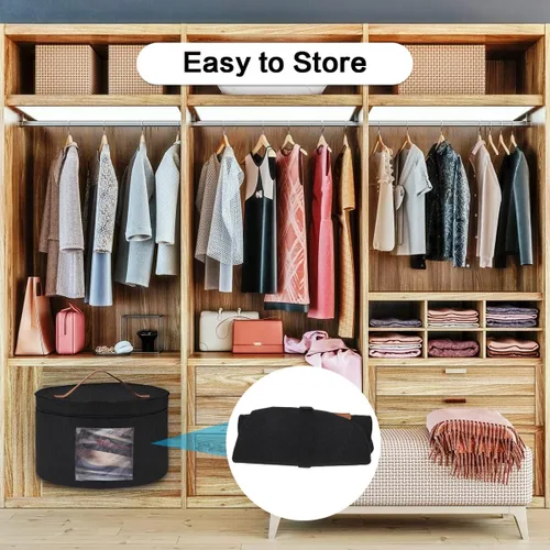 Vista 5 de Color You Caja para sombreros, caja de almacenamiento de sombreros de 17 pulgadas de diámetro, cajas para sombreros para mujeres y hombres, estuche