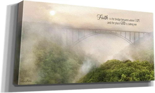 Vista 4 de Epic Graffiti 'Faith is the Bridge' de Lori Deiter, lienzo decorativo para pared, 24 x 12 pulgadas