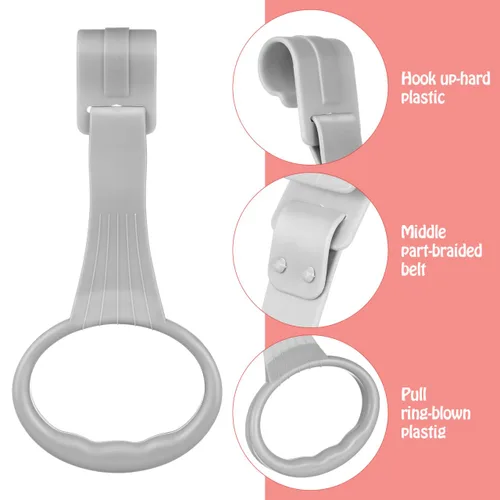 Vista 7 de 2 anillos de dominadas para corralito para bebés: anillos para corral de juegos, asistente de ejercicios de caminar para bebés, corralito y cuna