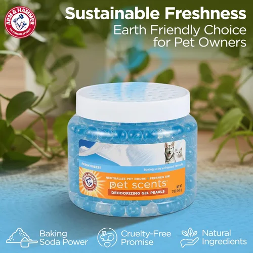 Vista 4 de Arm & Hammer Perlas de gel desodorizantes para mascotas Air Care para mascotas, eliminador de olores de mascotas para habitaciones, armarios