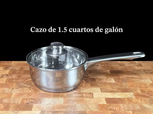 Vista 4 de Concord Cookware, juego de ollas de acero inoxidable de 7 piezas, incluye ollas y sartenes
