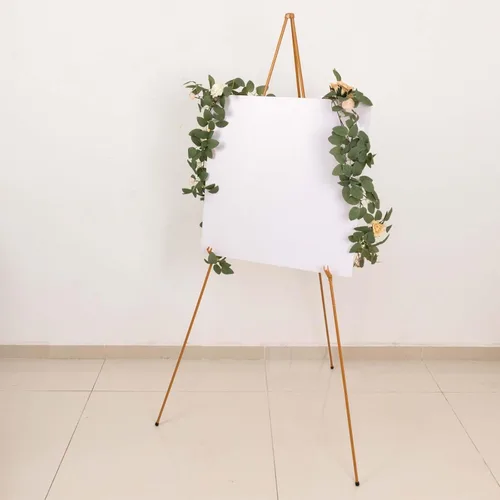 Vista 10 de Efavormart - Soporte de caballete de metal negro de 65 pulgadas, soporte de trípode plegable, perfecto para ceremonias de boda, decoraciones
