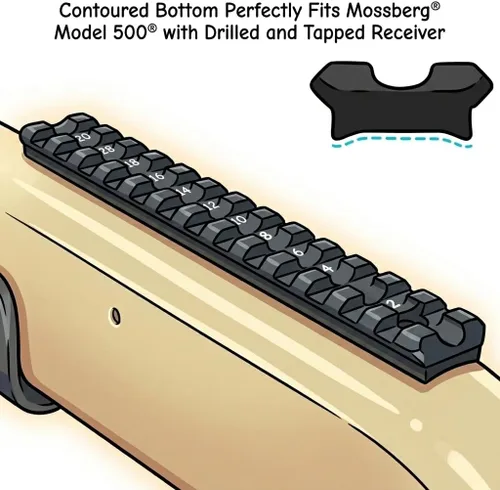 Vista 4 de Mossberg 500/590 Series Tactical Shotgun Picatinny Rail Mount Golden Eye Tactical Mossberg 500/590 Series Tactical Shotgun Picatinny Rail Mount