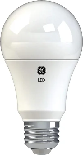 Vista 2 de GE Bombillas LED básicas, 100 vatios, blanco suave, A19, base mediana (paquete de 2)